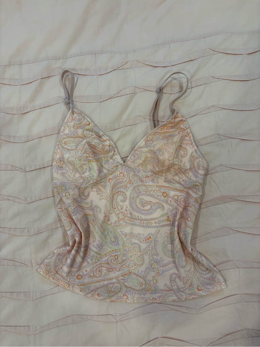 Paisley Mesh Cami Top in Pastel Mix